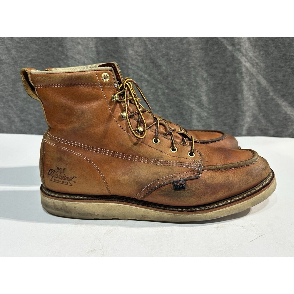 Thorogood American Heritage 6" Tobacco Moc Toe Work Boots Mens Size 13 D